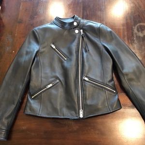 Black Uptown Racer Leather Jacket